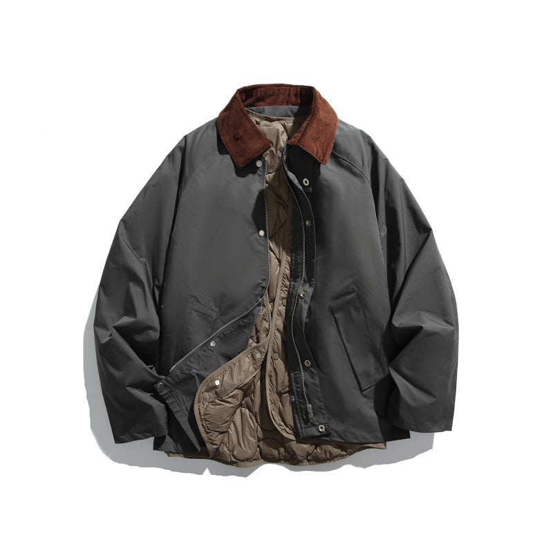 Herren Boxy‑Fieldjacke mit abnehmbarer wattierter Innenweste und Cordkragen Drune