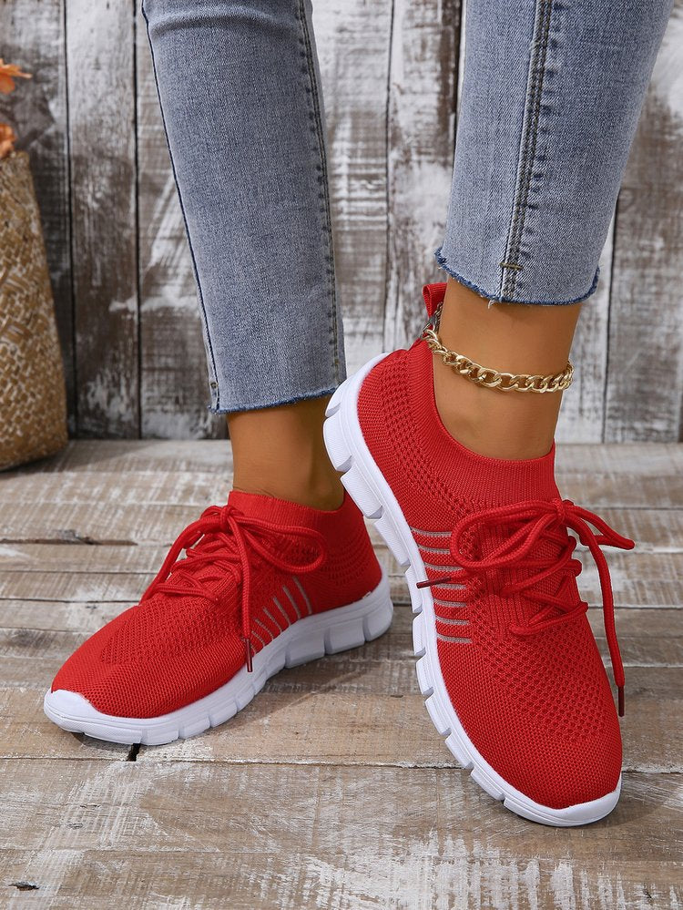 Damen  leichtes gestricktes Sneaker Slipper mit sockenähnlichem Schaft und flexibler Laufsohle Drune