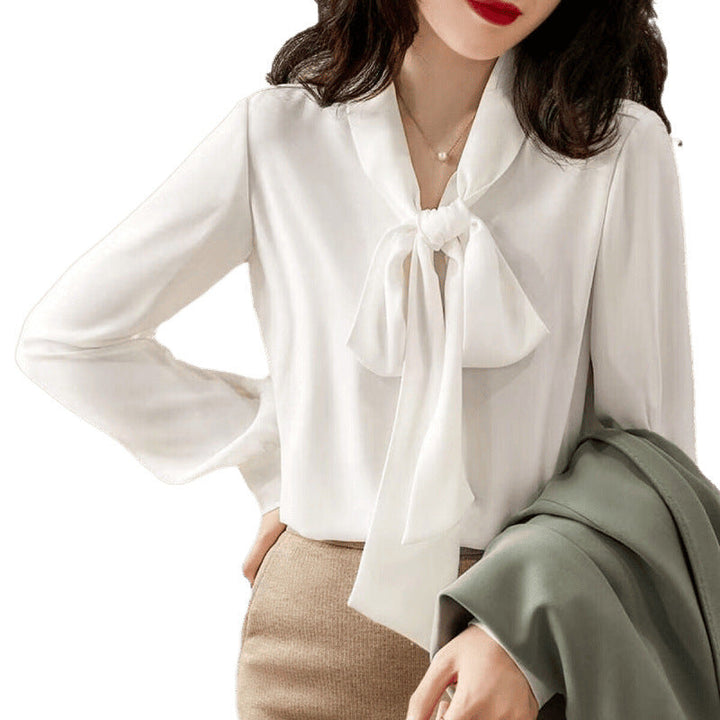 Damen Elegante Schleifenbluse Drune