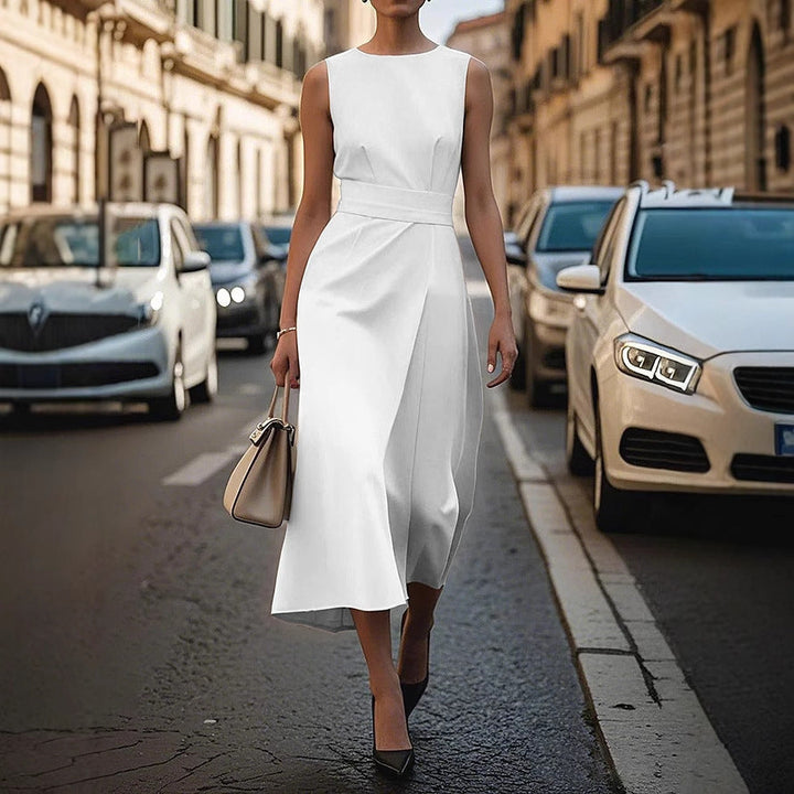 Damen elegantes Maxikleid mit figurbetonter Silhouette und seitlichem Schlitz Drune