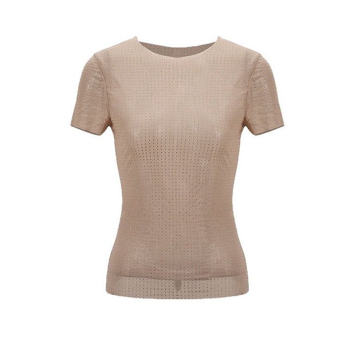 Damen Figurbetontes T-Shirt mit strukturiertem Design Drune