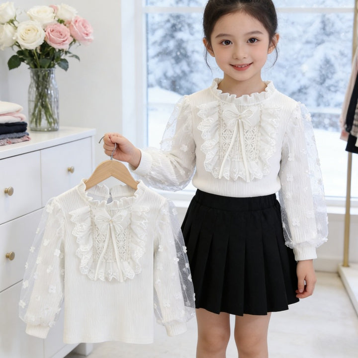 Mädchen Festliche Bluse Drune