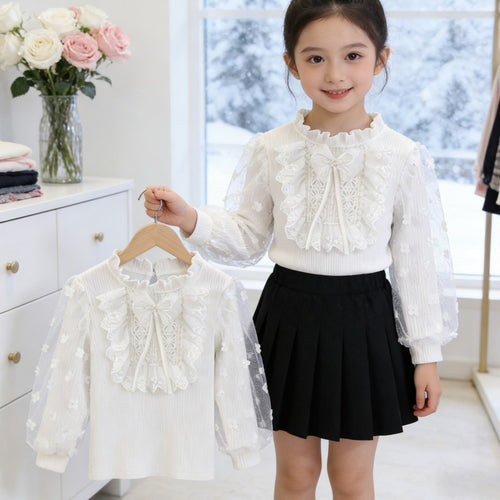 Mädchen Festliche Bluse Drune
