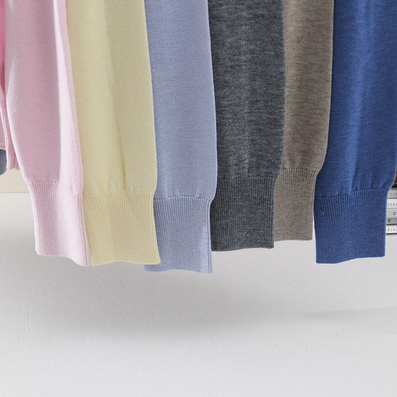 Damen Feiner Knopf-Cardigan mit Rundhalsausschnitt, schmaler Passform und Rippenabschlüssen Drune