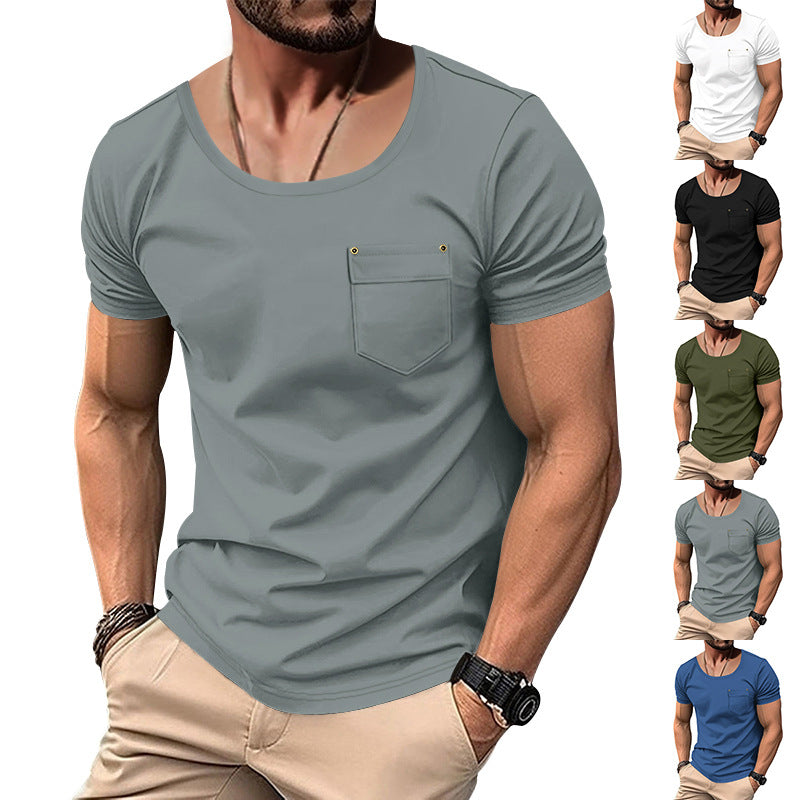 Herren Baumwolle T-Shirt mit modernem Schnitt Drune