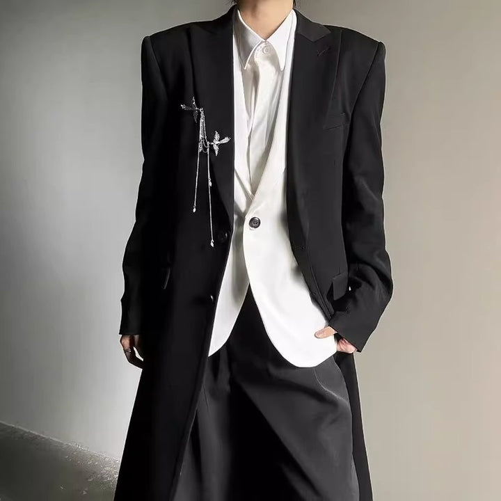 Damen Eleganter Schalkragen-Blazer Drune