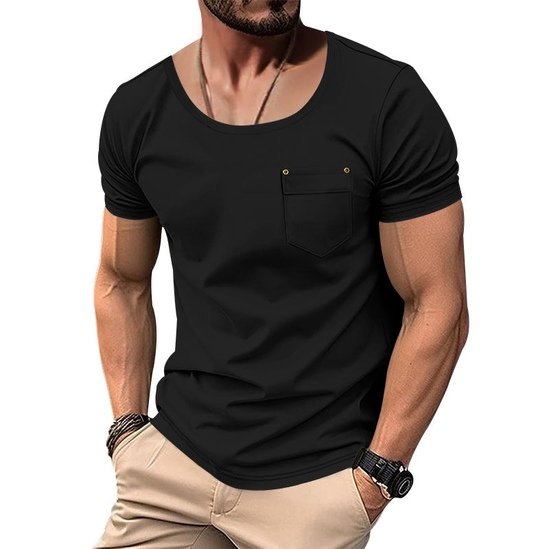 Herren Baumwolle T-Shirt mit modernem Schnitt Drune