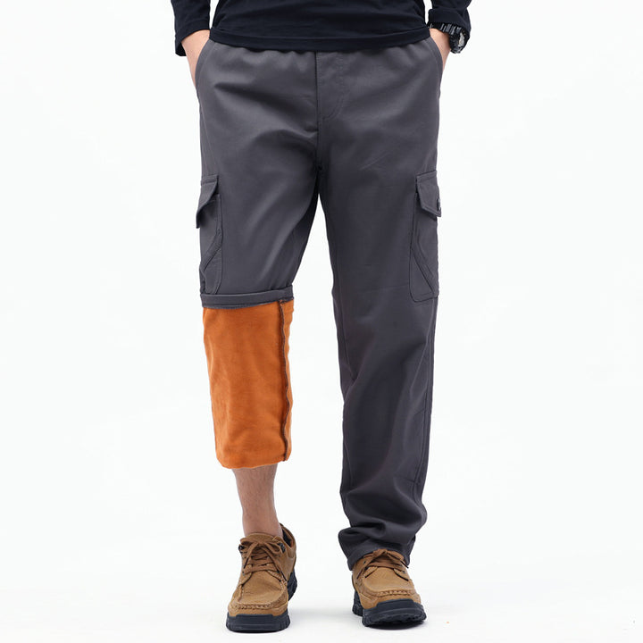 Herren Technische Cargohose mit Thermofutter-Innenbein, aufgesetzten Taschen & verstellbarem Saum Drune