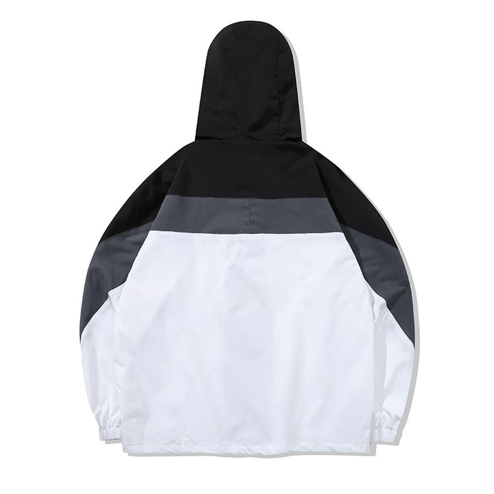 Herren Sportliche Übergangsjacke mit hohen Kragen und Farbblockdesign Drune