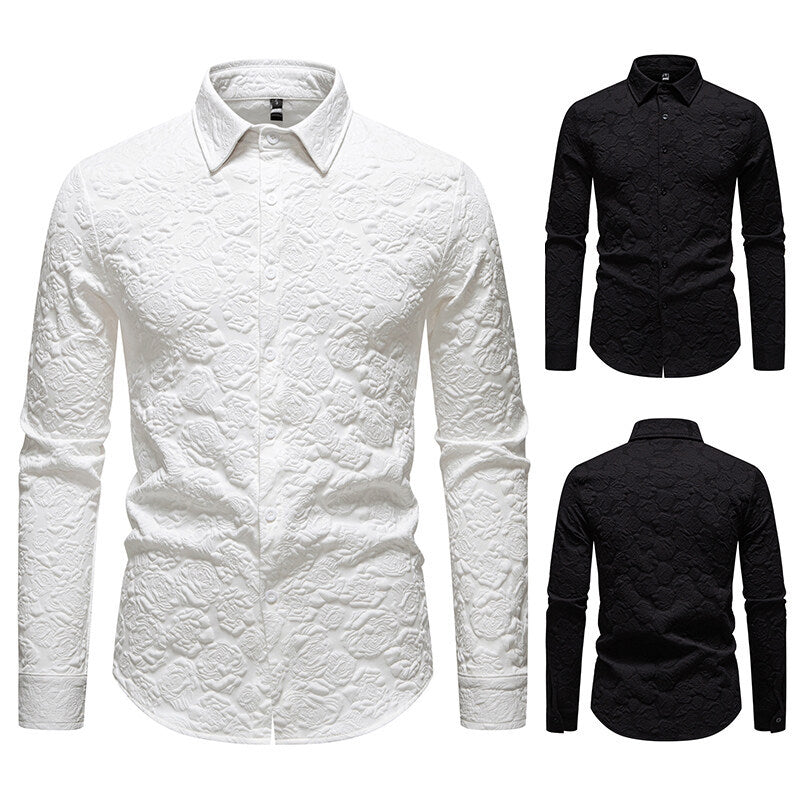 Herren Hemd mit strukturiertem Design Drune