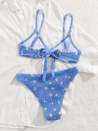 Damen Bikiniset mit verstellbarem Oberteil und hohem Bund Drune
