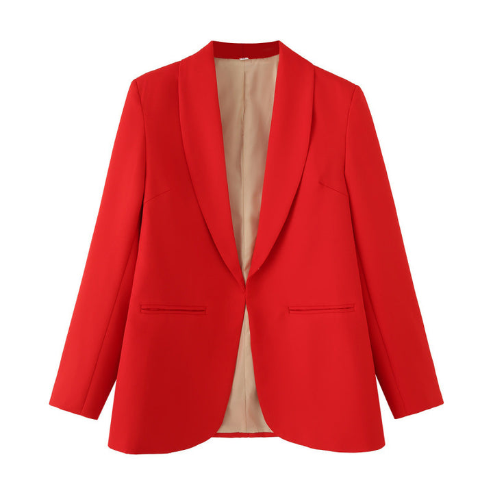 Damen eleganter Blazer mit einzigartigem Schnitt und Taschen Drune