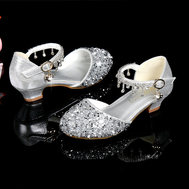 Damen Glitzernde Festtagschuhe mit niedrigem Absatz Drune