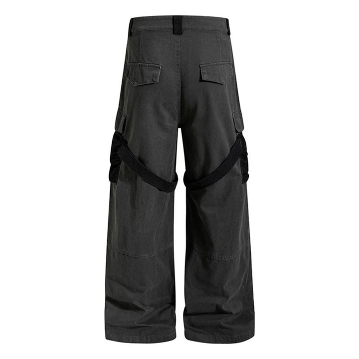 Damen Weite Cargo‑Palazzo‑Hose mit Utility‑Taschen und Mesh‑Einsätzen Drune