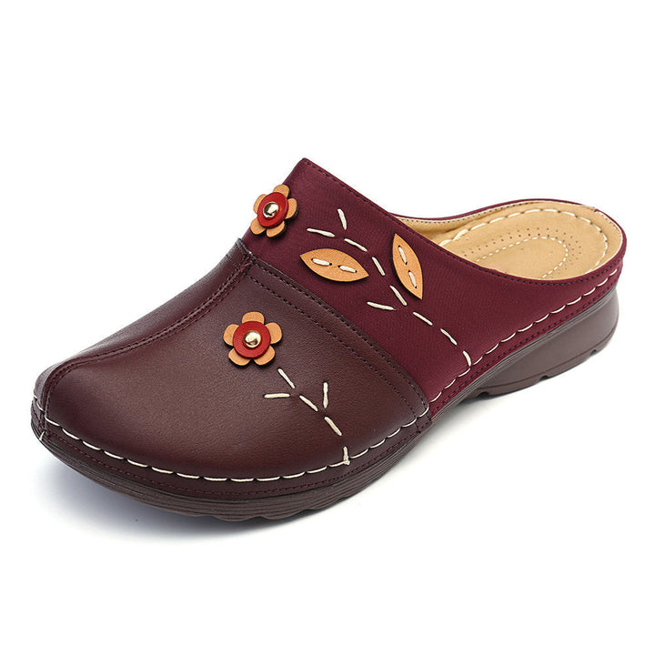 Damen Bequeme Clogs mit floralem Design und ergonomischem Fußbett Drune