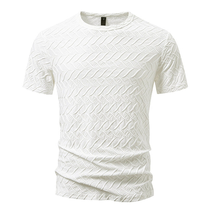 Herren texturiertes kurzarm t-shirt Drune