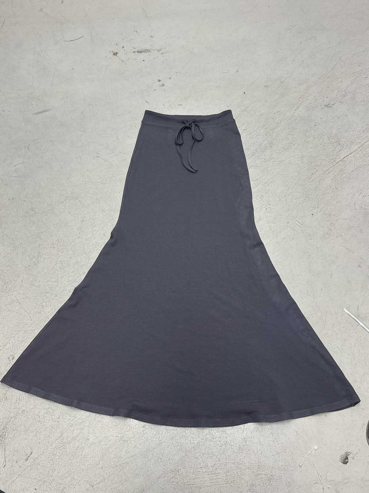 Damen nan Maxirock aus weichem Jersey mit Bindebund, hoher Taille und seitlichen Schlitzen Drune