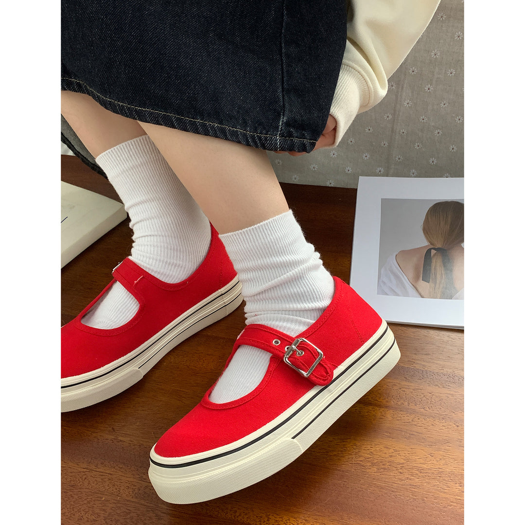 Damen Plateau-Sneaker mit praktischem Schnallenverschluss und optimierter Dämpfung Drune