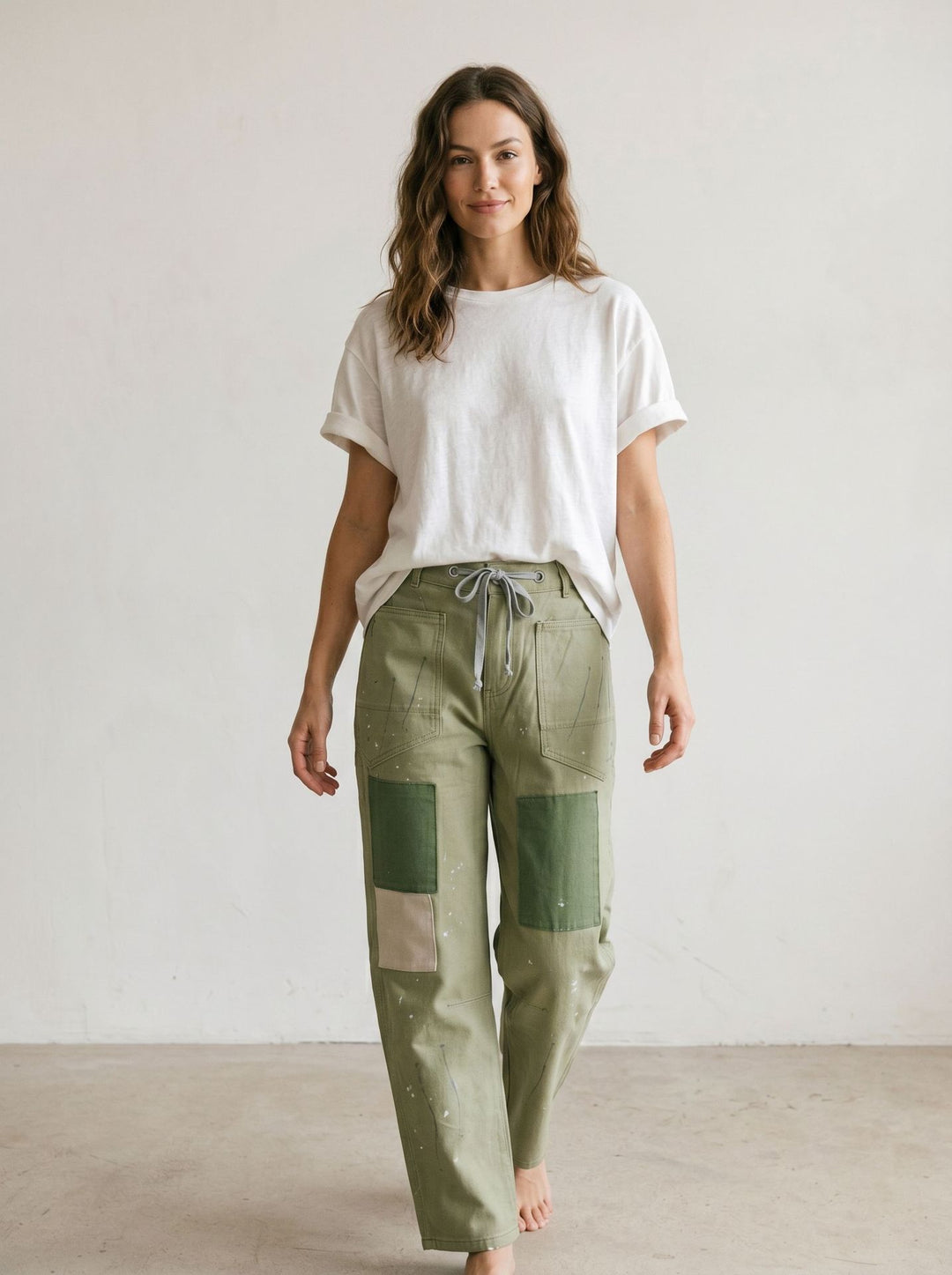 Damen nan oversized Strickpullover mit Rundhalsausschnitt und entspannter Silhouette Drune