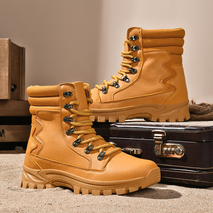 Damen Modische knöchelhohe Einsatz‑Stiefelette im Tactical‑Look mit griffiger Leichtprofilsohle Drune