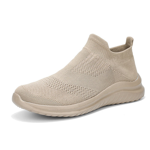 Unisex nan atmungsaktiver Strickslipper Sockenschuh mit elastischem Schaft und stoßdämpfender Sohle Drune
