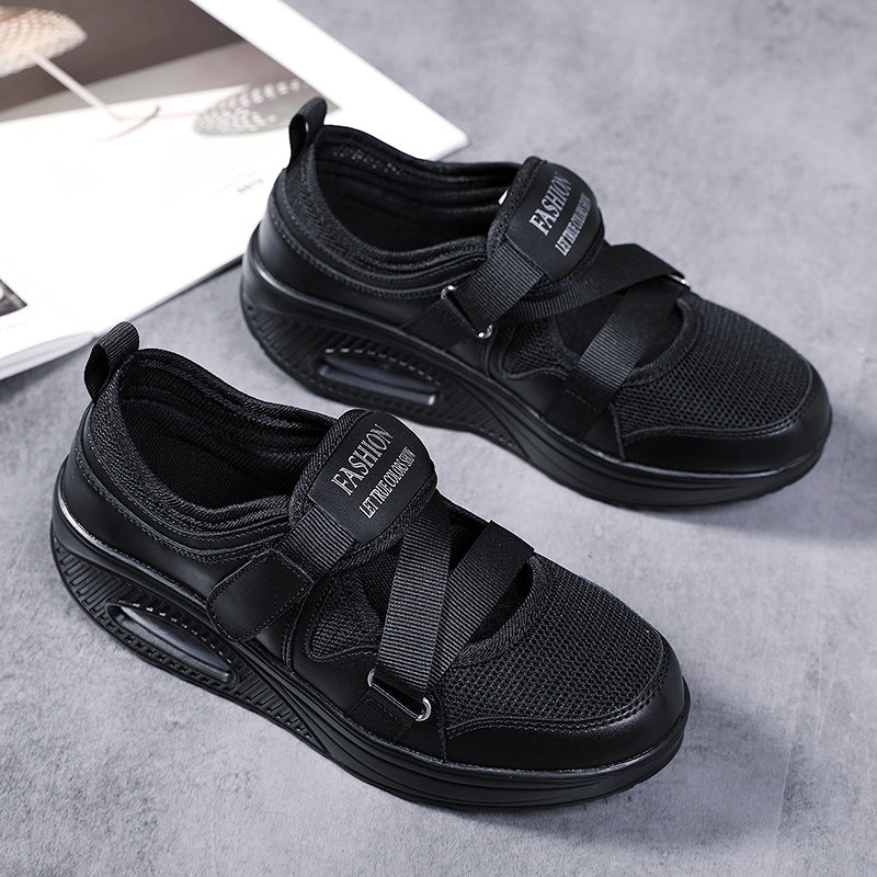 Damen nan stabilisierender Komfort-Sneaker mit luftgepolsterter Keilsohle und Klett-Riemenverschluss Drune