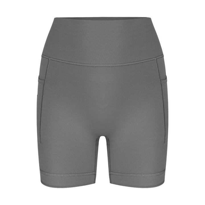 Damen sportliche hoch Taillierte Radlerhose mit praktischen Seitentaschen Drune
