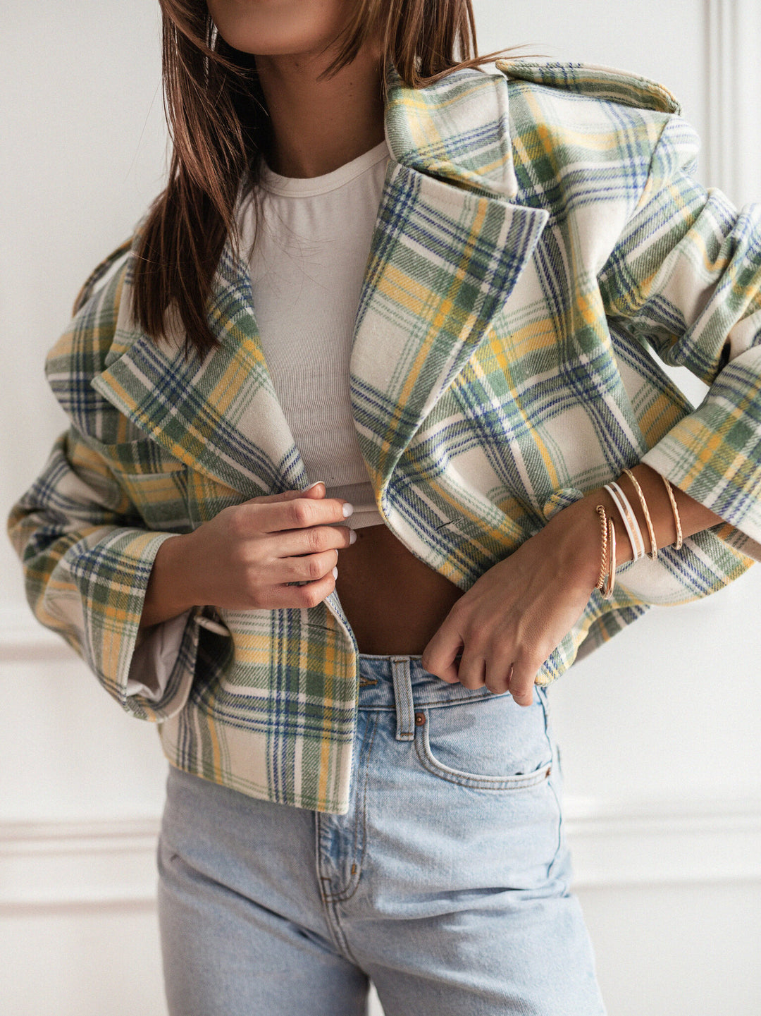 Damen Elegante Kurzjacke mit lässigem Schnitt und praktischen Taschen Drune