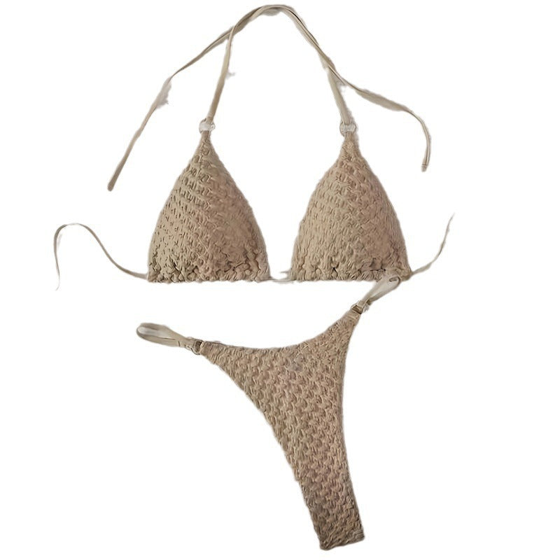 Damen Triangel-Bikini mit geflochtener Struktur Drune