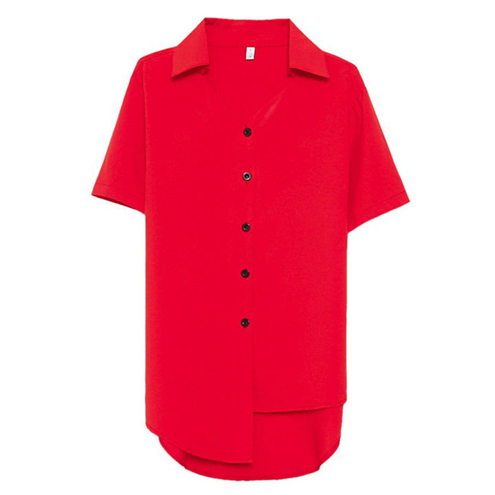Damen Modische Hemdbluse mit Taillengürtel Drune