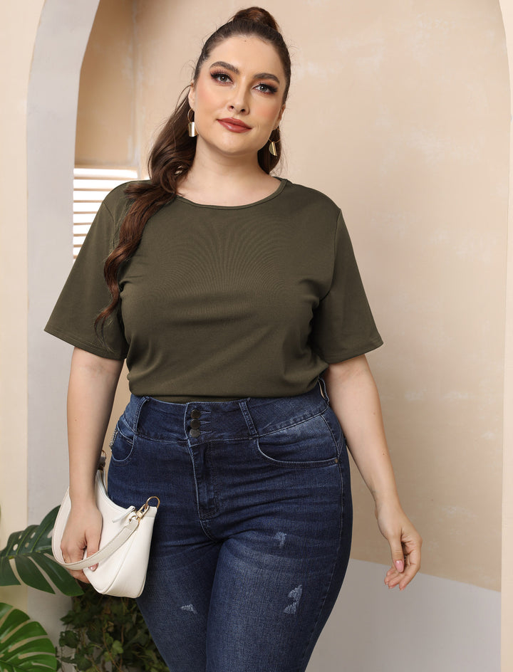 Damen modisches Basic T-Shirt Drune