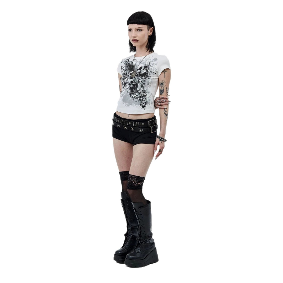 Damen Grafisches T-Shirt mit auffälligem Design Drune