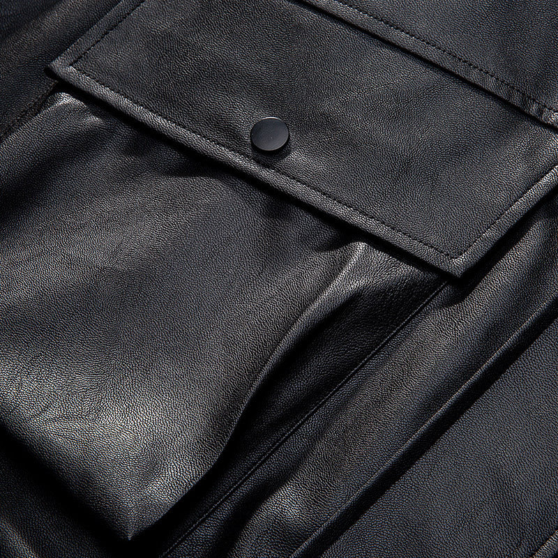 Herren Overshirt-Fieldjacke im Utility‑Stil mit Pattentaschen und Hemdkragen Drune