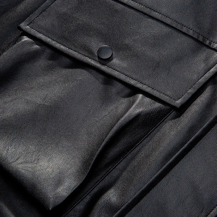 Herren Overshirt-Fieldjacke im Utility‑Stil mit Pattentaschen und Hemdkragen Drune