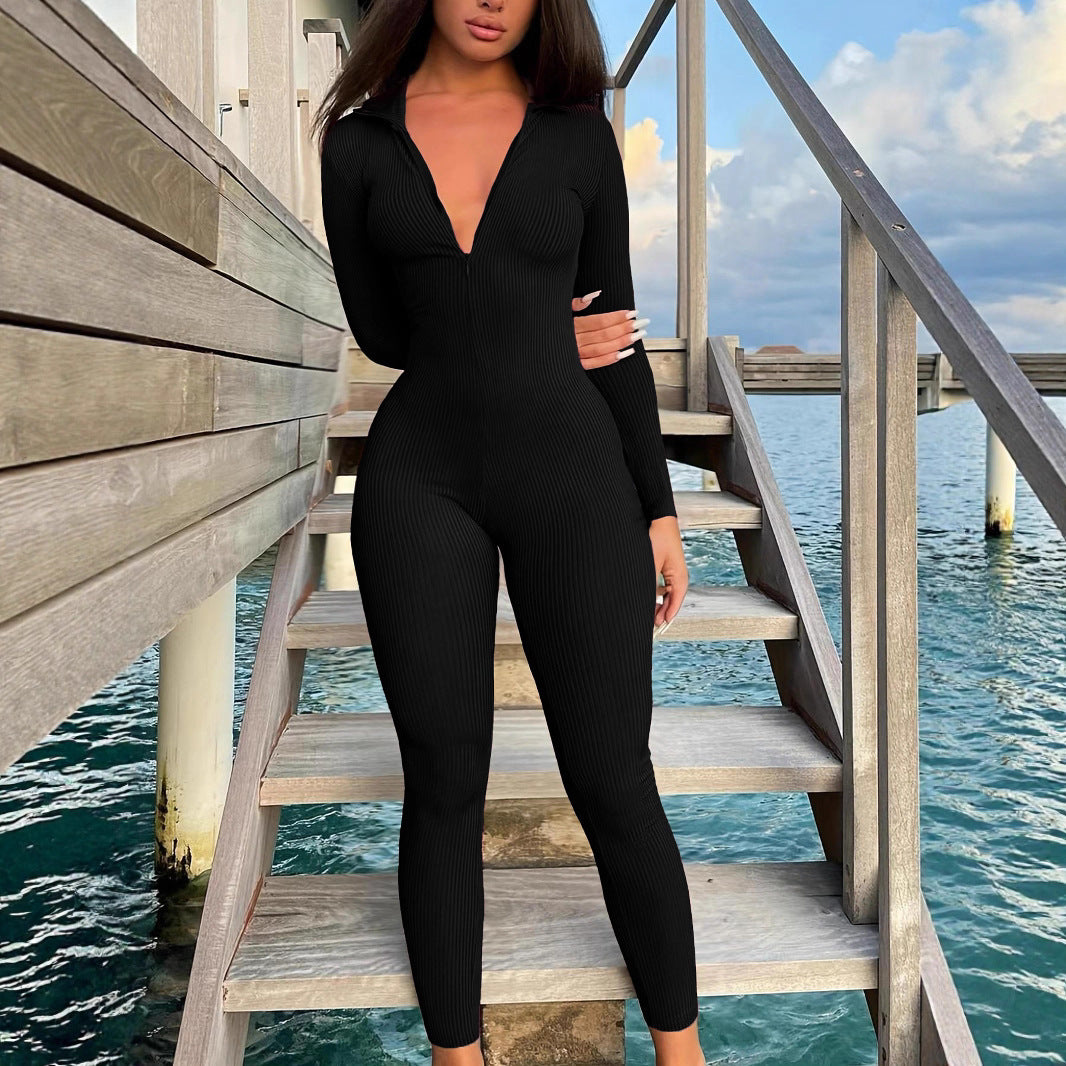 Damen Langärmliger Jumpsuit Drune