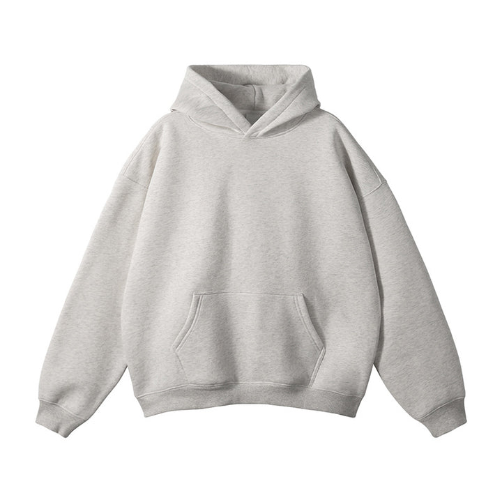Unisex Schlichter Oversize-Kapuzenpullover mit Soft-Fleece-Innenseite und tiefer Raglannaht Drune
