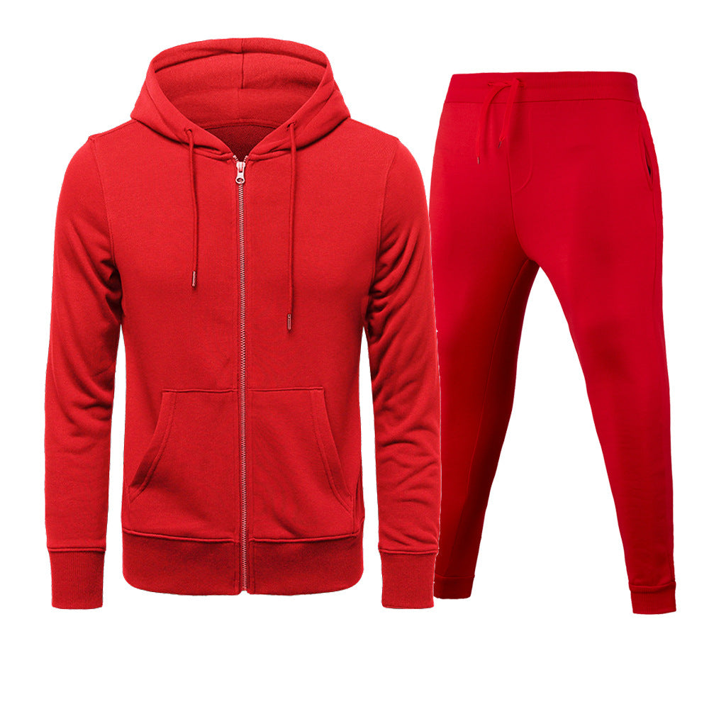 Herren Sportlicher Fleece Hoodie und Jogginghose Set Drune