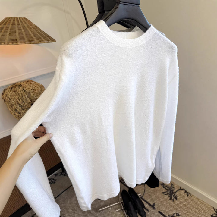 Damen Bequemer Langarmpullover mit lässigem Schnitt Drune