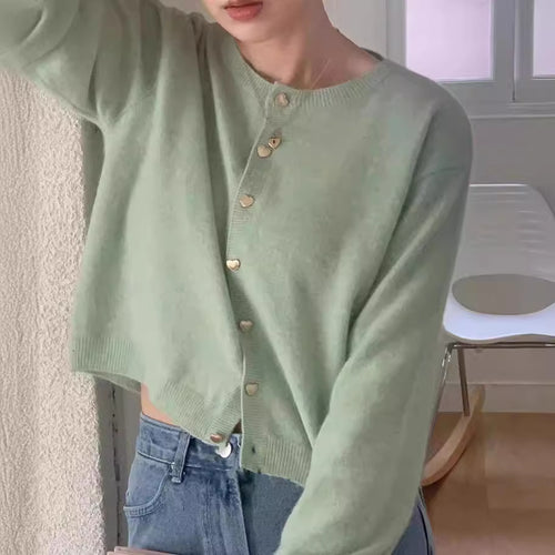 Damen Feinstrickjacke mit dekorativen Knöpfen und schickem Schnitt Drune