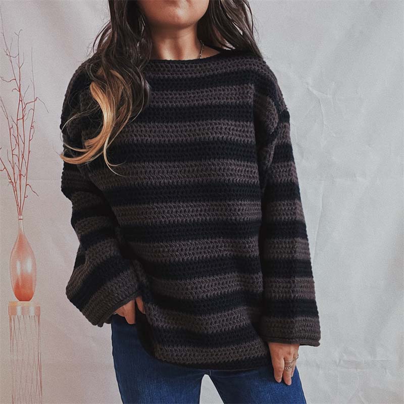 Drune | Gestreifter Strickpullover Mit Sanften Farben