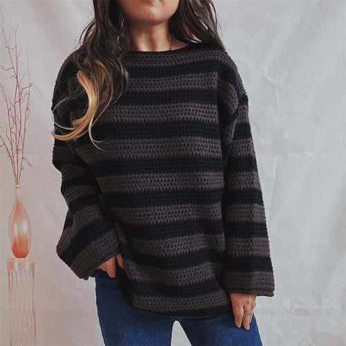 Drune | Gestreifter Strickpullover Mit Sanften Farben