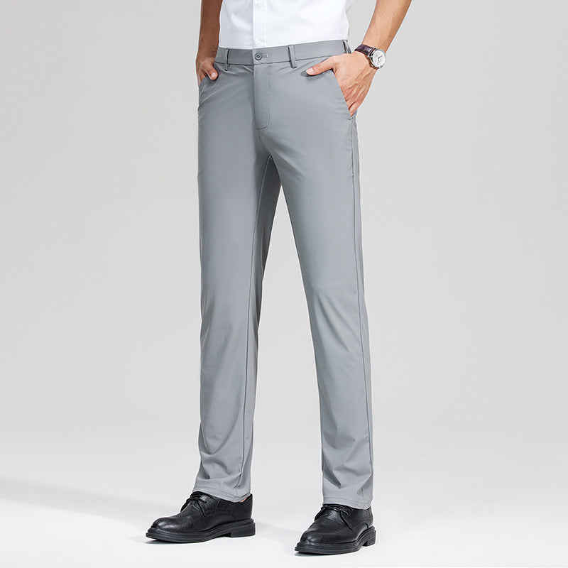 Herren Schlanke Business‑Stretchhose mit Bügelfalte und Komfortbund Drune