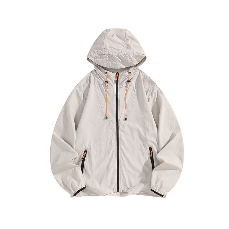 Herren Leichte Outdoorjacke mit Kapuze und praktischen Reißverschlusstaschen Drune