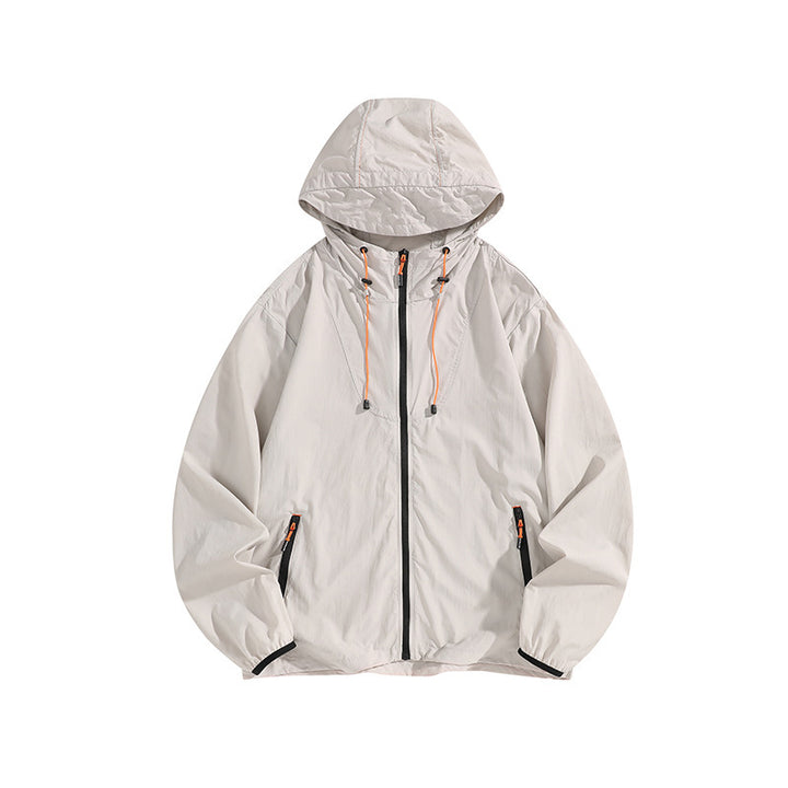 Herren Leichte Outdoorjacke mit Kapuze und praktischen Reißverschlusstaschen Drune