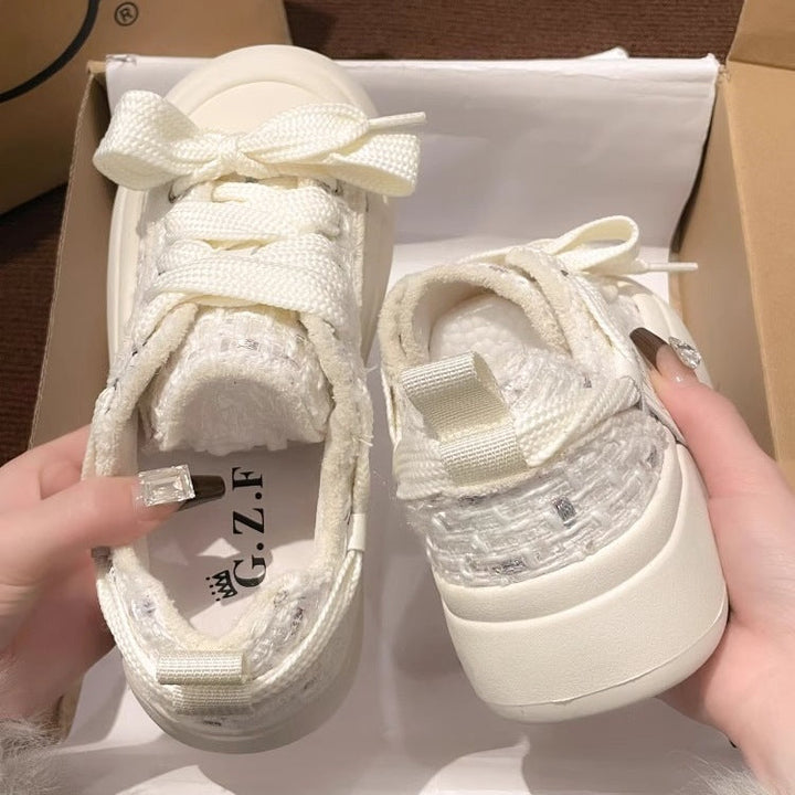 Damen Sneakers mit innovativer transparentem Füllung und modischen Schnür-Details Drune