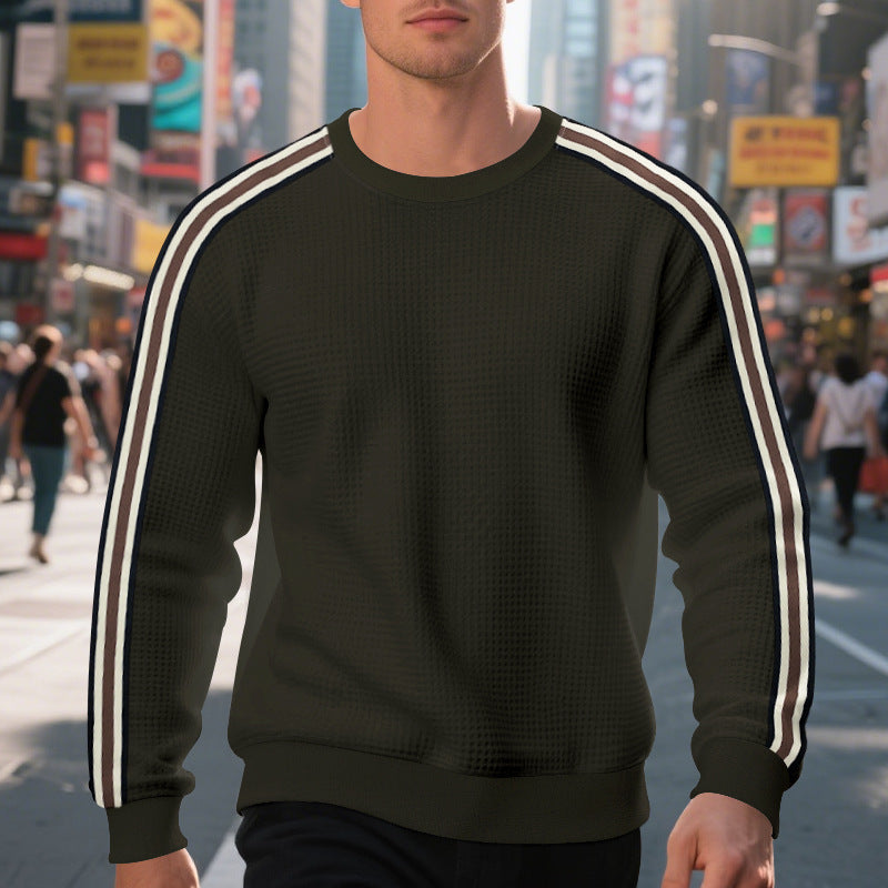 Herren Sweatshirt mit strukturiertem Material und modischen Streifen Drune
