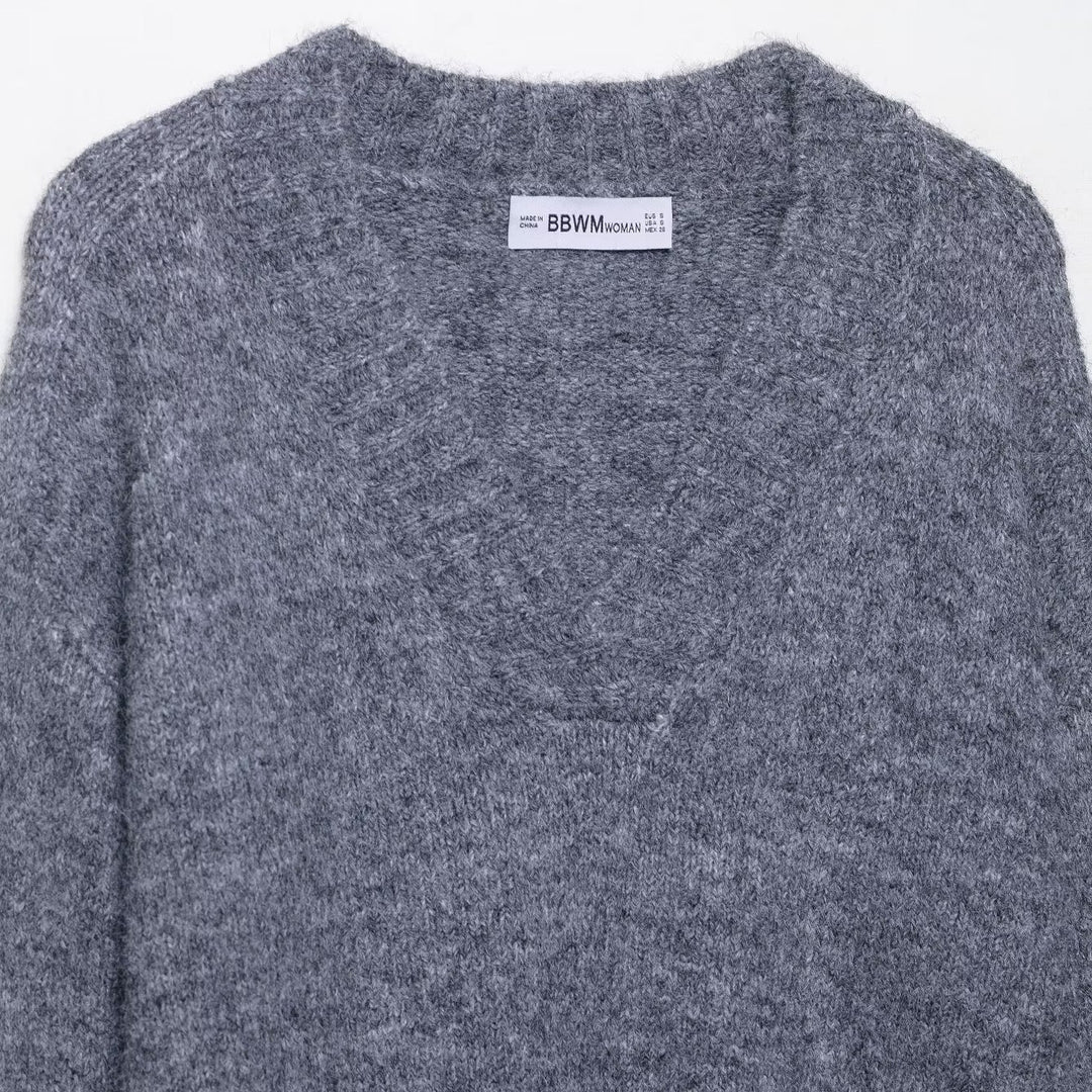 Damen V-Ausschnitt Pullover Drune