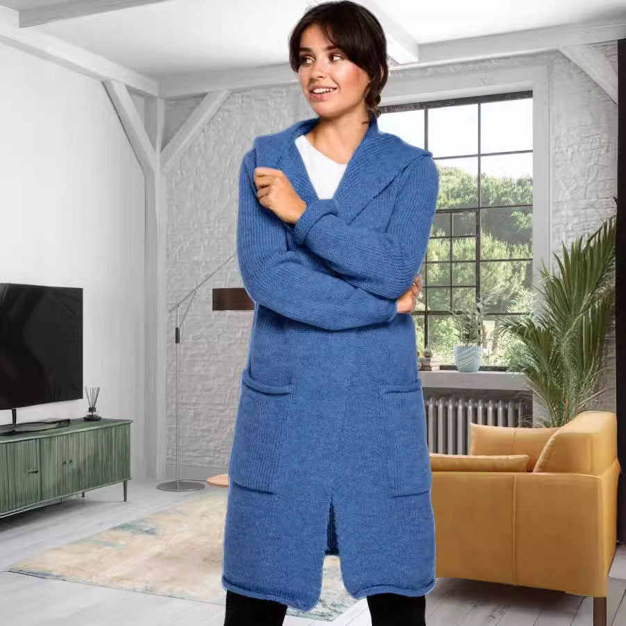 Damen langer Strickmantel Drune