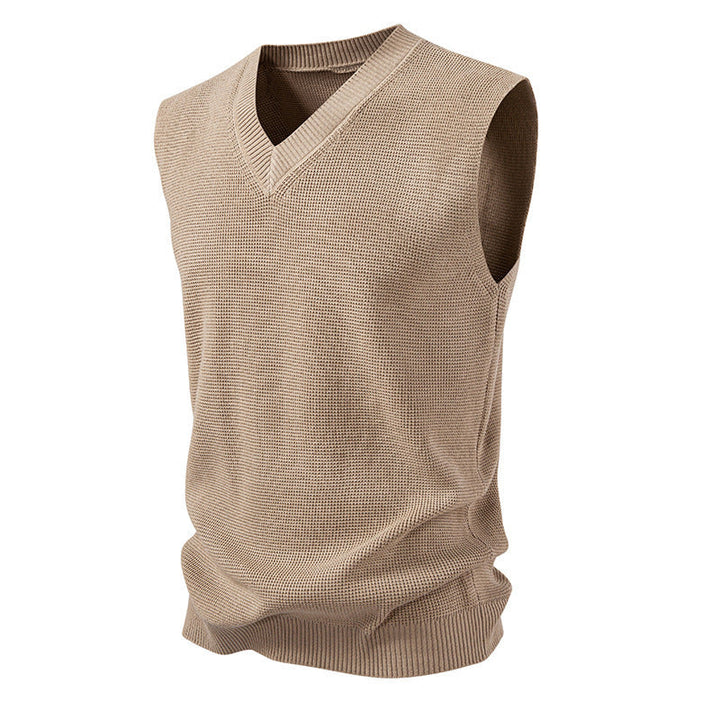 Herren ärmelloser Pullover im strukturierten Design Drune