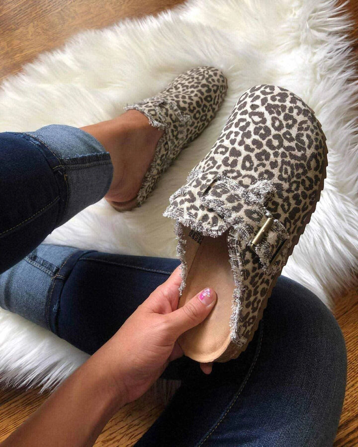 Damen Clogs mit lässigem Camouflage-Design und weichem Fußbett Drune